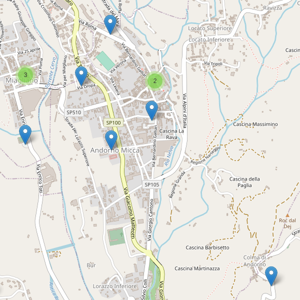 Thumbnail mappa parcheggi di Andorno Micca