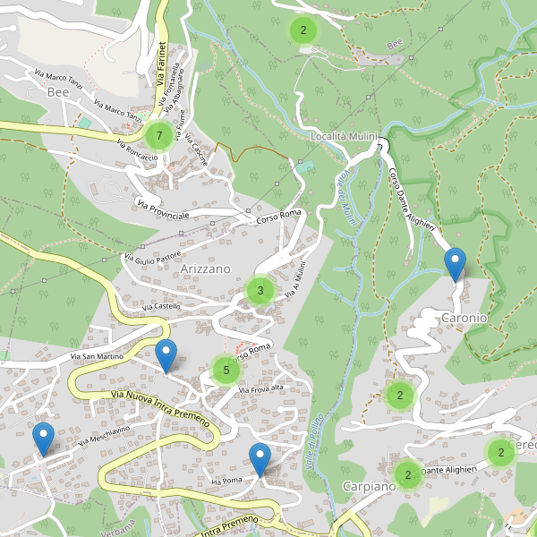 Thumbnail mappa parcheggi di Arizzano
