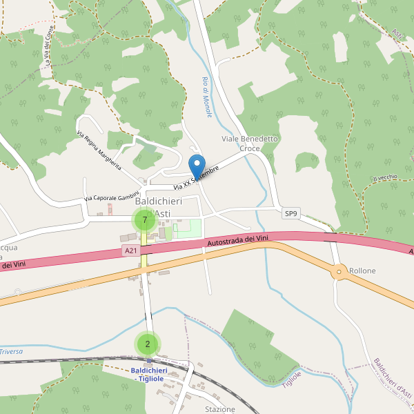 Thumbnail mappa parcheggi di Baldichieri d'Asti