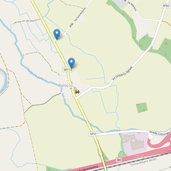 Thumbnail mappa parcheggi di Balocco