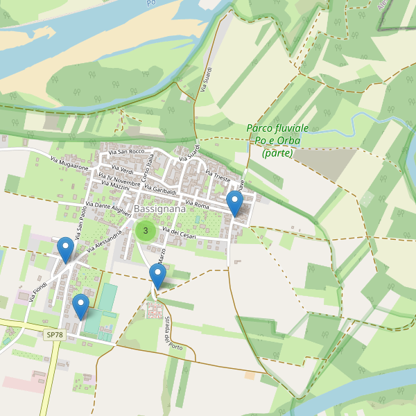 Thumbnail mappa parcheggi di Bassignana