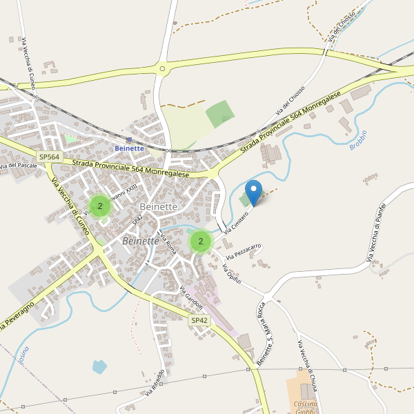 Thumbnail mappa parcheggi di Beinette
