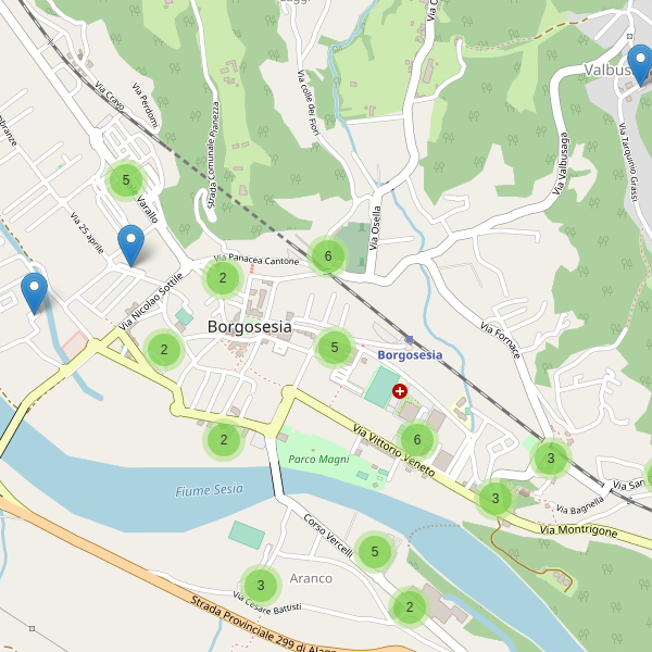 Thumbnail mappa parcheggi di Borgosesia