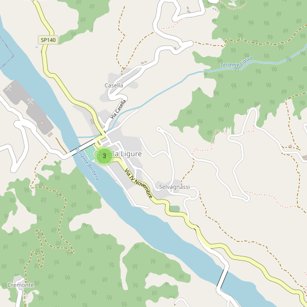 Thumbnail mappa parcheggi di Cabella Ligure