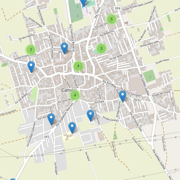 Thumbnail mappa parcheggi di Cameri