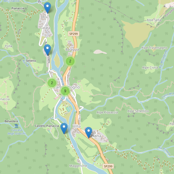 Thumbnail mappa parcheggi di Campertogno
