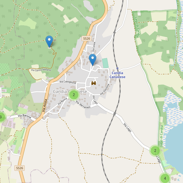Thumbnail mappa parcheggi di Candia Canavese