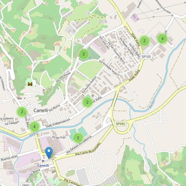 Thumbnail mappa parcheggi di Canelli