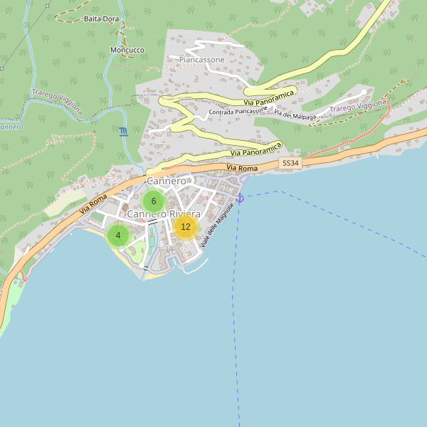 Thumbnail mappa parcheggi di Cannero Riviera