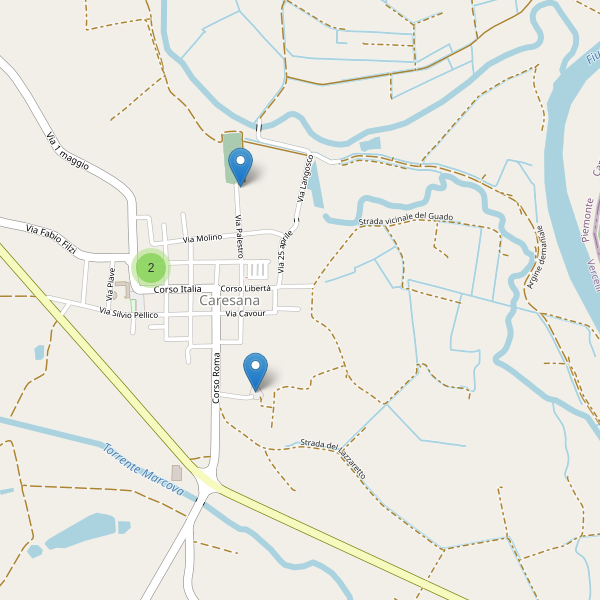 Thumbnail mappa parcheggi di Caresana