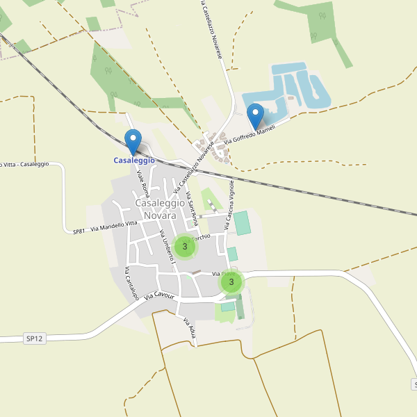 Thumbnail mappa parcheggi di Casaleggio Novara