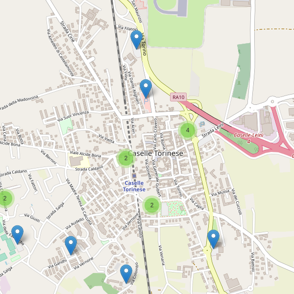 Thumbnail mappa parcheggi di Caselle Torinese
