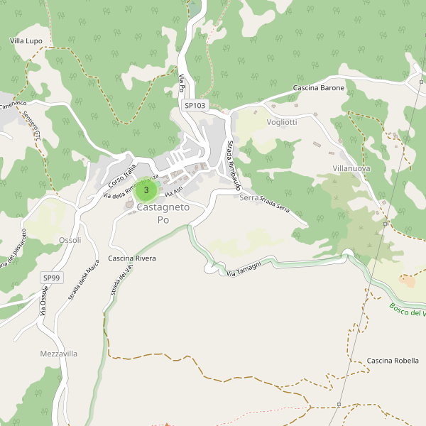 Thumbnail mappa parcheggi di Castagneto Po