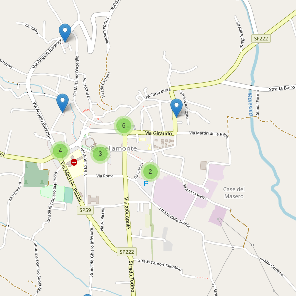 Thumbnail mappa parcheggi di Castellamonte