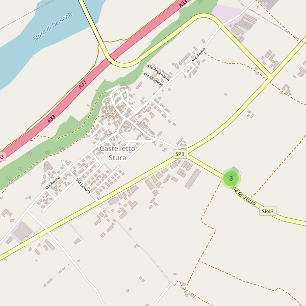 Thumbnail mappa parcheggi di Castelletto Stura