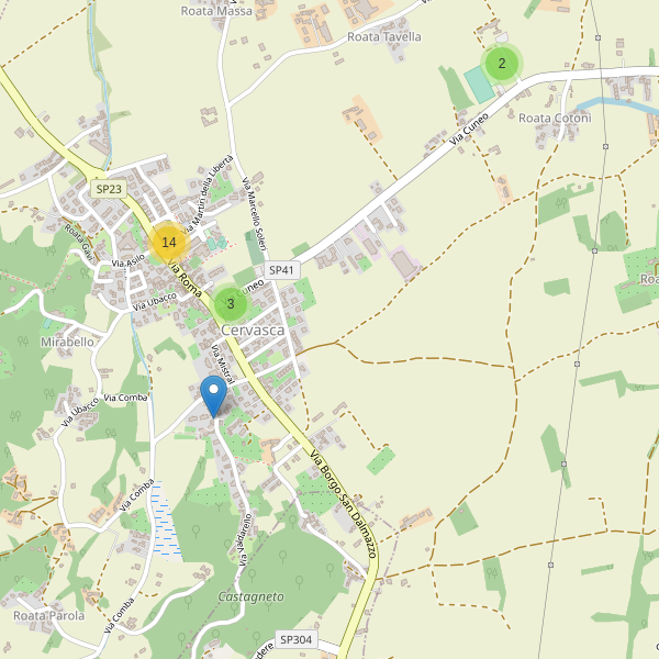 Thumbnail mappa parcheggi di Cervasca