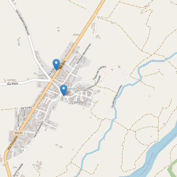 Thumbnail mappa parcheggi di Cervere