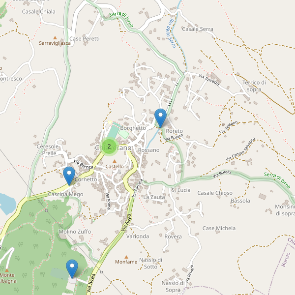 Thumbnail mappa parcheggi di Chiaverano