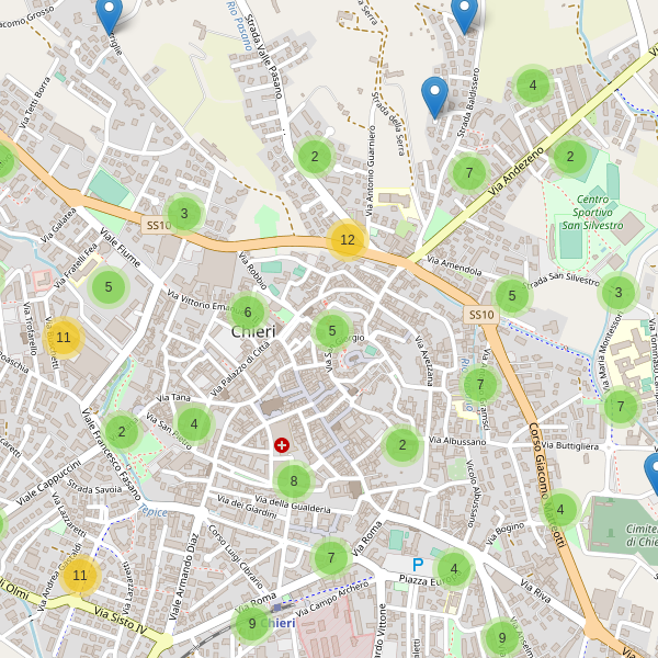 Thumbnail mappa parcheggi di Chieri