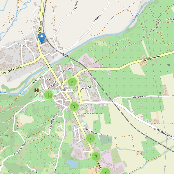 Thumbnail mappa parcheggi di Costigliole Saluzzo