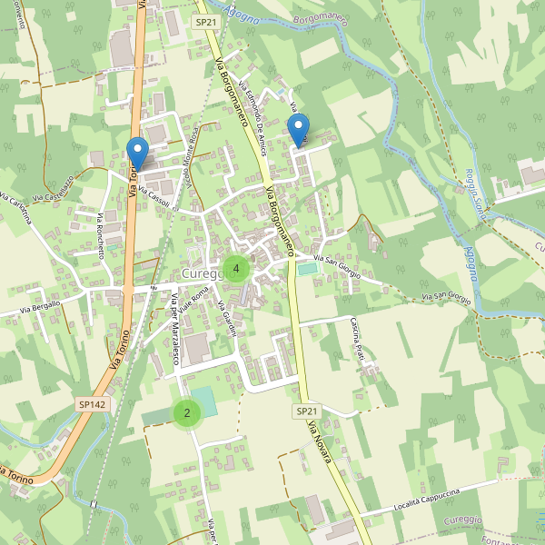 Thumbnail mappa parcheggi di Cureggio