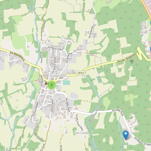 Thumbnail mappa parcheggi di Divignano