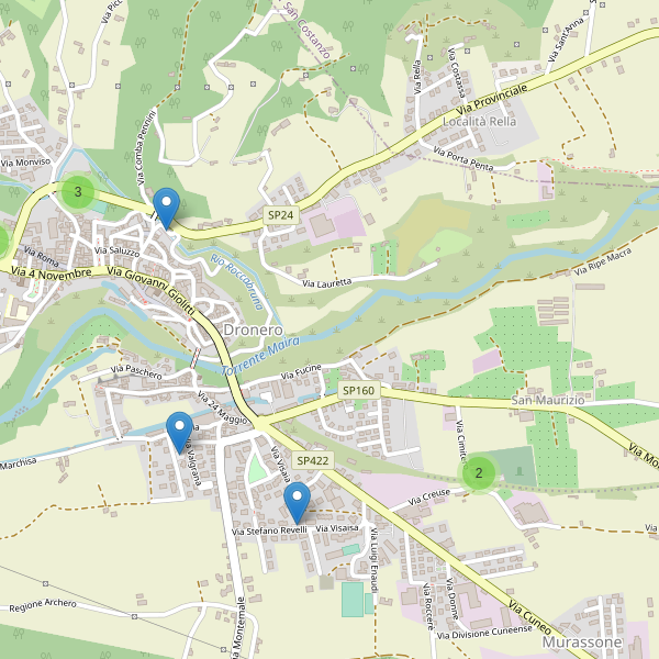 Thumbnail mappa parcheggi di Dronero