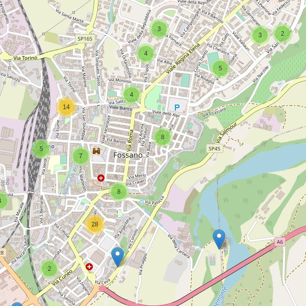 Thumbnail mappa parcheggi di Fossano
