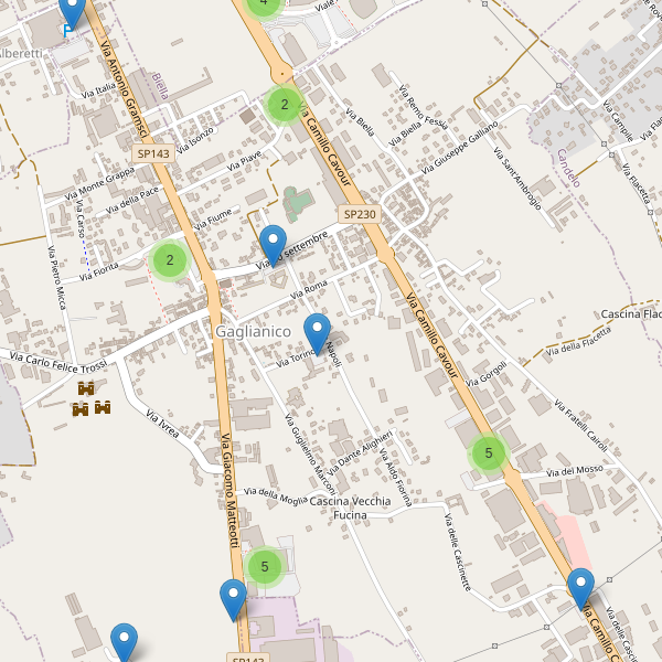 Thumbnail mappa parcheggi di Gaglianico