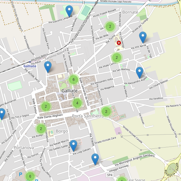 Thumbnail mappa parcheggi di Galliate