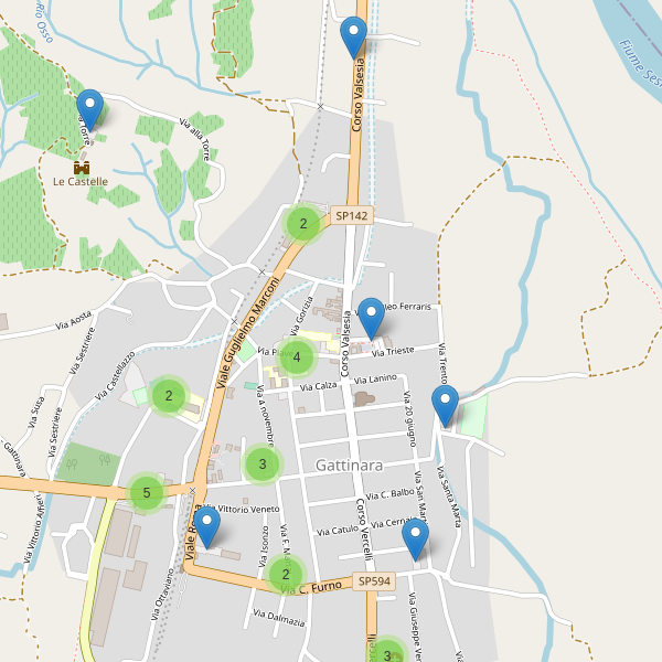 Thumbnail mappa parcheggi di Gattinara