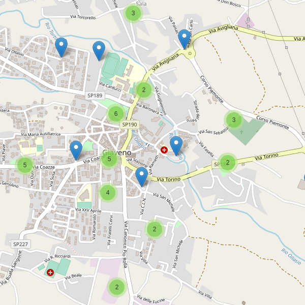 Thumbnail mappa parcheggi di Giaveno