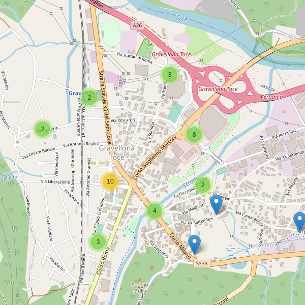 Thumbnail mappa parcheggi di Gravellona Toce
