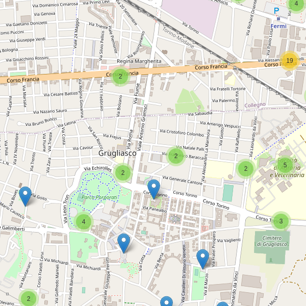 Thumbnail mappa parcheggi di Grugliasco