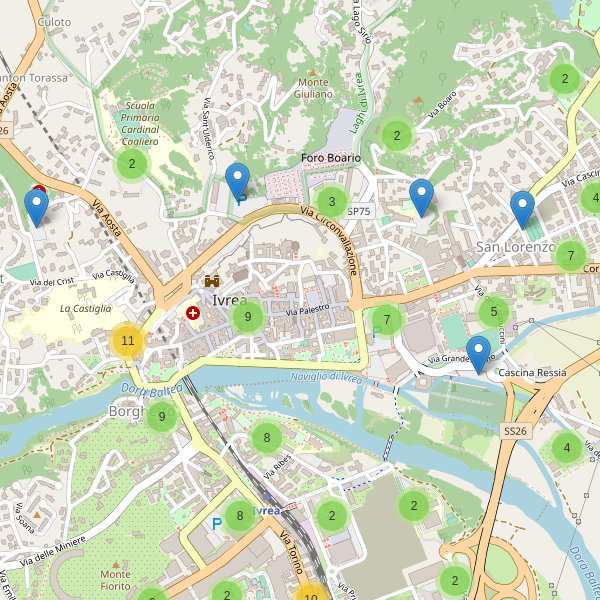 Thumbnail mappa parcheggi di Ivrea