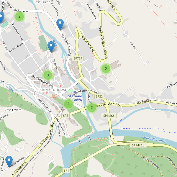 Thumbnail mappa parcheggi di Lanzo Torinese