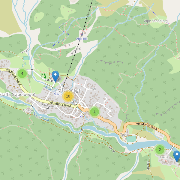 Thumbnail mappa parcheggi di Macugnaga