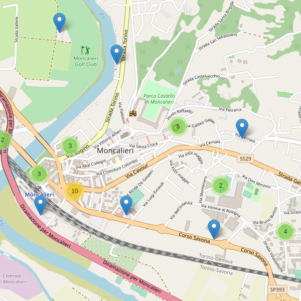 Thumbnail mappa parcheggi di Moncalieri