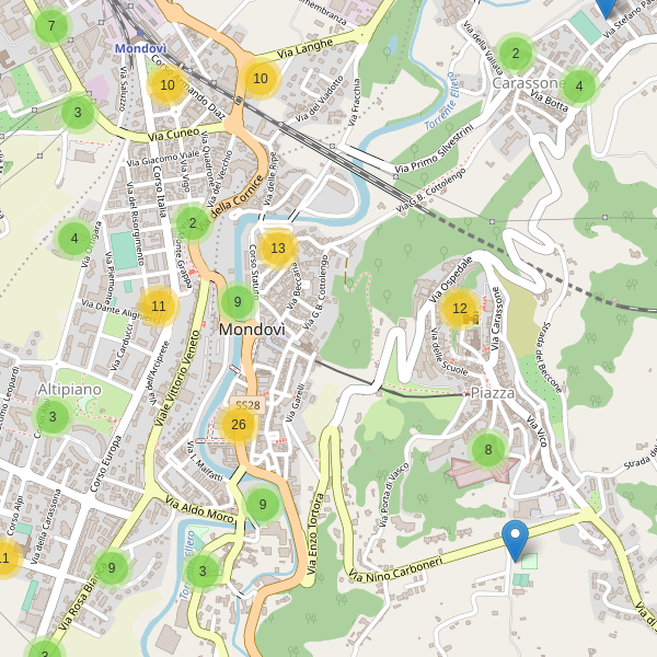 Thumbnail mappa parcheggi di Mondovì