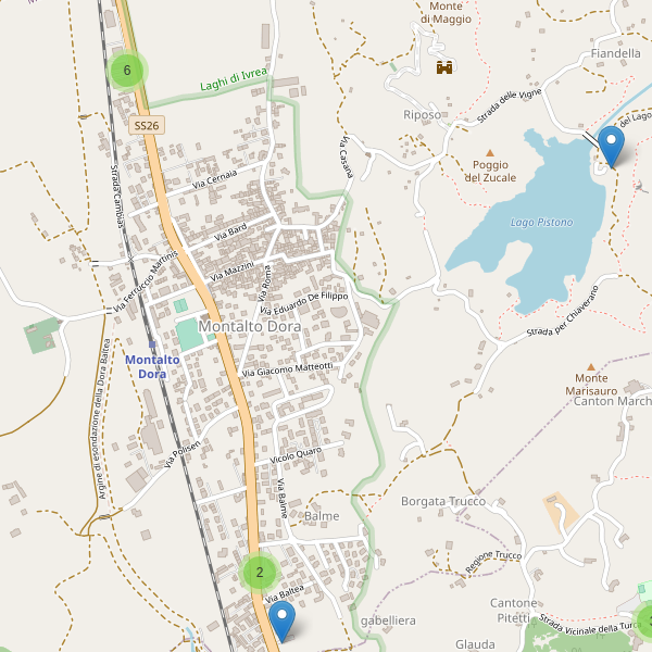 Thumbnail mappa parcheggi di Montalto Dora