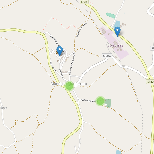 Thumbnail mappa parcheggi di Montiglio Monferrato