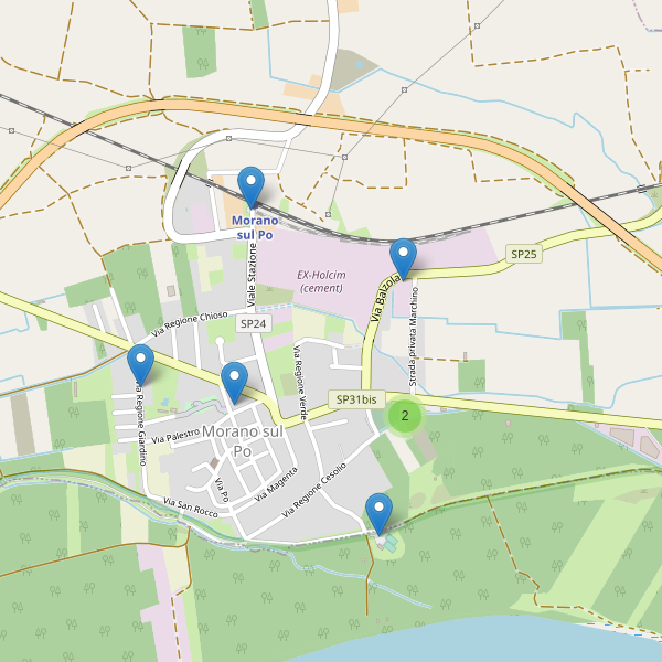 Thumbnail mappa parcheggi di Morano sul Po