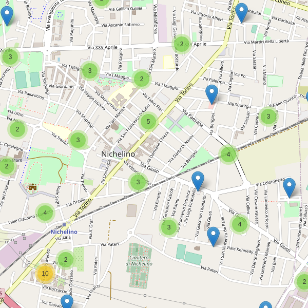 Thumbnail mappa parcheggi di Nichelino