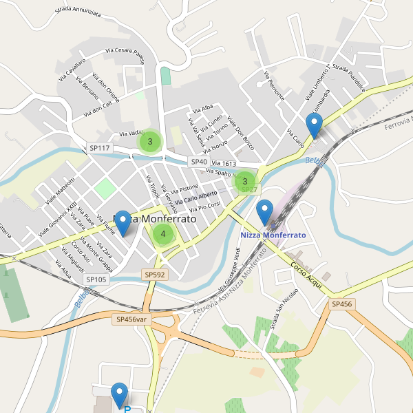 Thumbnail mappa parcheggi di Nizza Monferrato