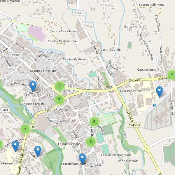 Thumbnail mappa parcheggi di Occhieppo Inferiore