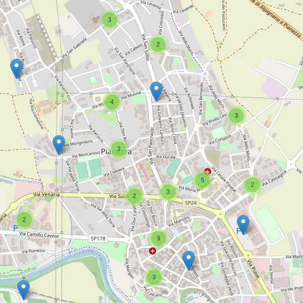 Thumbnail mappa parcheggi di Pianezza