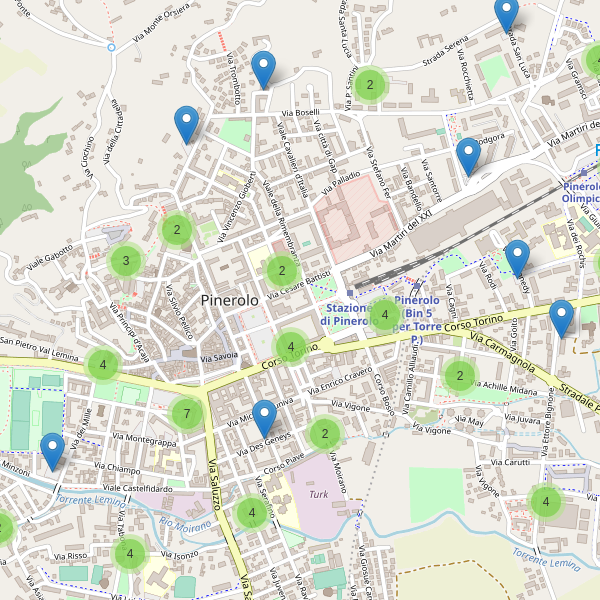 Thumbnail mappa parcheggi di Pinerolo