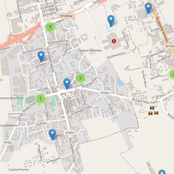 Thumbnail mappa parcheggi di Ponderano