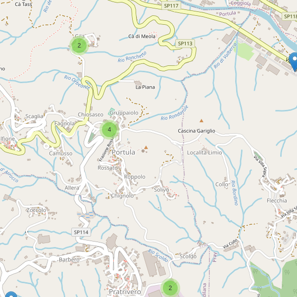 Thumbnail mappa parcheggi di Portula