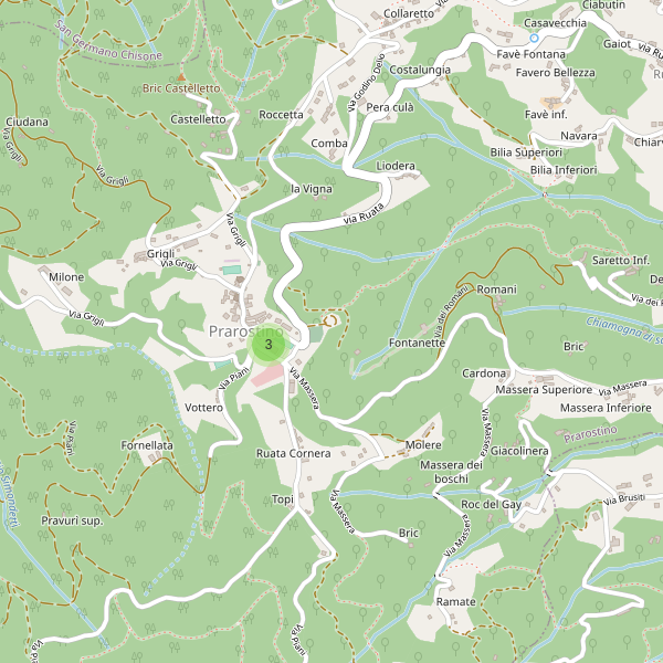 Thumbnail mappa parcheggi di Prarostino